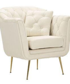 POLTRONA BUDAPEST CREMA C/CUSCINO CM 88X83X91