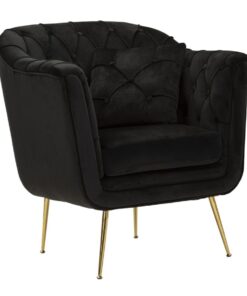 POLTRONA BUDAPEST NERA C/CUSCINO CM 88X83X91
