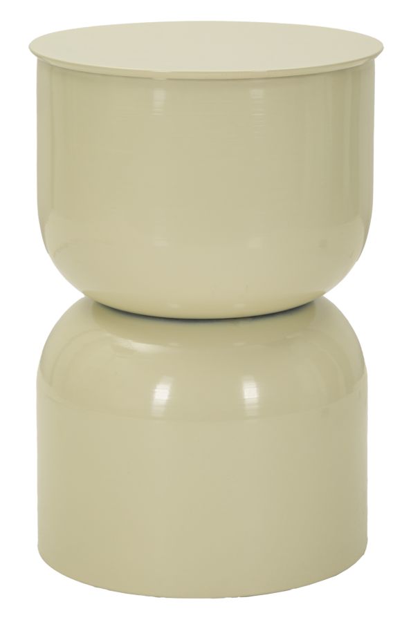 TAVOLINETTO IN METALLO OYI CREMA CM 31X46