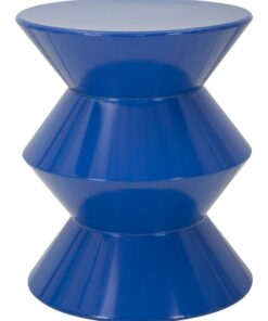 TAVOLINETTO IN METALLO ZAG BLU CM  37,5X45