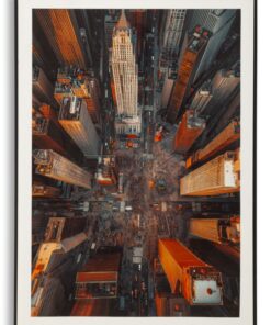 STAMPA SU TELA LACCATA NEW YORK  C/CORNICE -B- CM 72X4X102