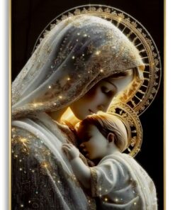 STAMPA DECORATA SU TELA LACCATA C/CORNICE MATERNITY -C- CM 60X3,5
X90