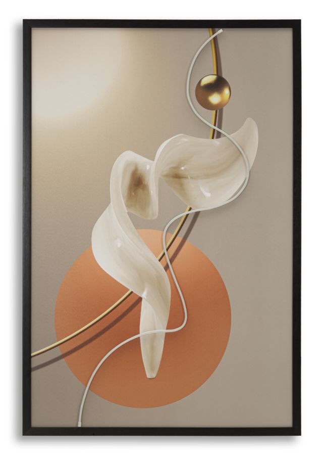 STAMPA C/LED SU TELA ABSTRACT -A- CM 80X4X120