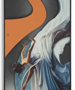 STAMPA C/LED SU TELA DANCER CM 60X3,5X90 (APPLICAZIONE 3D ACRILICO)