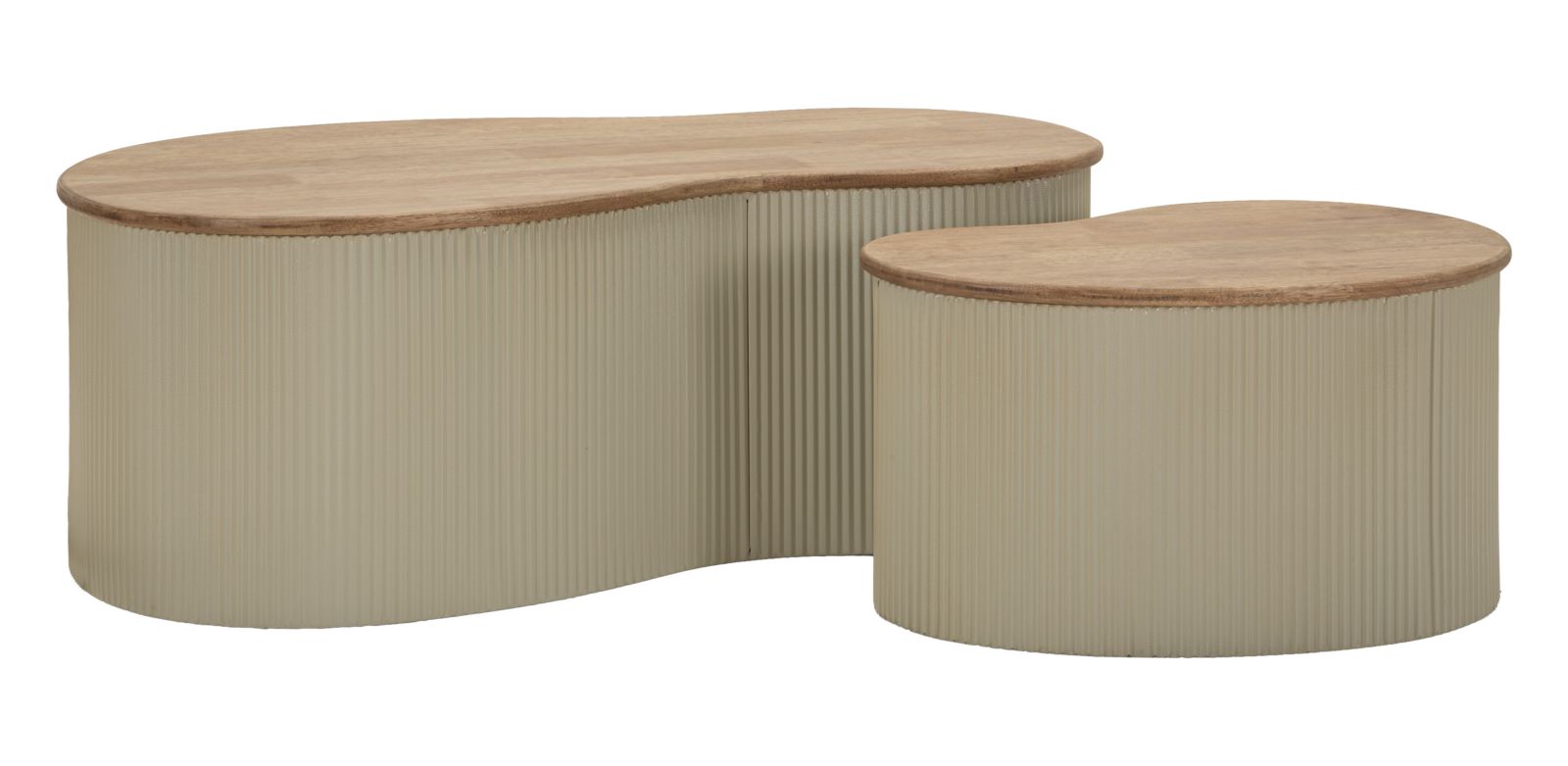 TAVOLINI DA CAFFE' FRANKFURT COPPIA BIANCHI CM 87X53X32-50X35X28