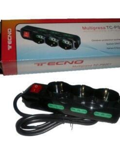TECNO MULTIPRESA 9 POSTI (3 SCHUKO+6 BIPASSO) CAVO 130CM NERO TC-MP01