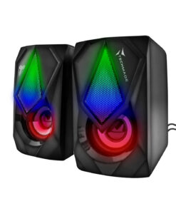 TECHMADE SPEAKER GAMING 2.0 3W USB LED LIGHT ROSSO/BLU/VERDE