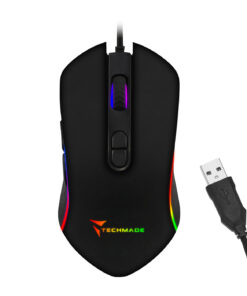 TECHMADE MOUSE GAMING USB LED LIGHT 2400DPI NERO TM-PG-64
