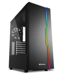 SHARKOON PC CASE GAMING RGB SLIDER MIDDLE TOWER LED USB3.0 NERO