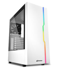 SHARKOON PC CASE GAMING RGB SLIDER MIDDLE TOWER LED USB3.0 BIANCO