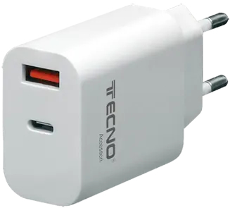 TECNO ALIMENTATORE CARICA RAPIDA TYPE C / USB 20W 3A BIANCO TC-883