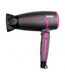 ZEPHIR ASCIUGACAPELLI CON MANICO PIEGHEVOLE 1600W GRIGIO/FUCSIA ZHB1600