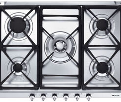 SMEG PIANO COTTURA INCASSO GAS 5 ZONE 70/75CM INOX SE70SGH-5