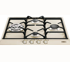 SMEG PIANO COTTURA INCASSO GAS 4 ZONE 60CM PANNA SR764PO
