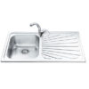 SMEG LAVELLO INOX A UNA VASCA GOCCIOLATOIO A DESTRA SP861D