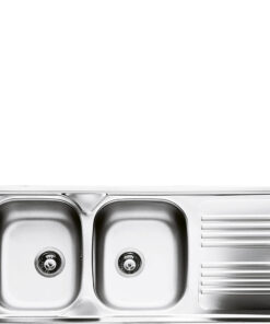 SMEG LAVELLO INOX DUE VASCHE GOCCIOLATOIO A DESTRA LYP116D