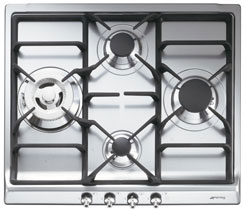 SMEG PIANO COTTURA INCASSO GAS 4 ZONE 60CM INOX SER60SGH3