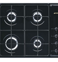 SMEG PIANO COTTURA INCASSO GAS 4 ZONE 60CM NERO S64SN