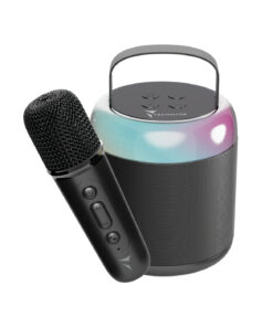 TECHMADE SPEAKER KARAOKE BLUETOOTH PORTATILE CON MIC. LED NERO