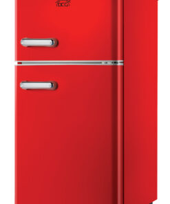 DCG FRIGO DOPPIA PORTA LINEA RETRO' 100LT E ROSSO MF100RCDP