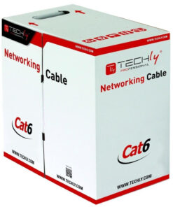 TECHLY MATASSA CAVO UTP RJ45 CAT 6 GRIGIO RIGIDO 305METRI RETAIL