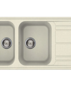 SMEG LAVELLO REVERSIBILE DUE VASCHE E GOCCIOLATOIO PANNA LZ116P
